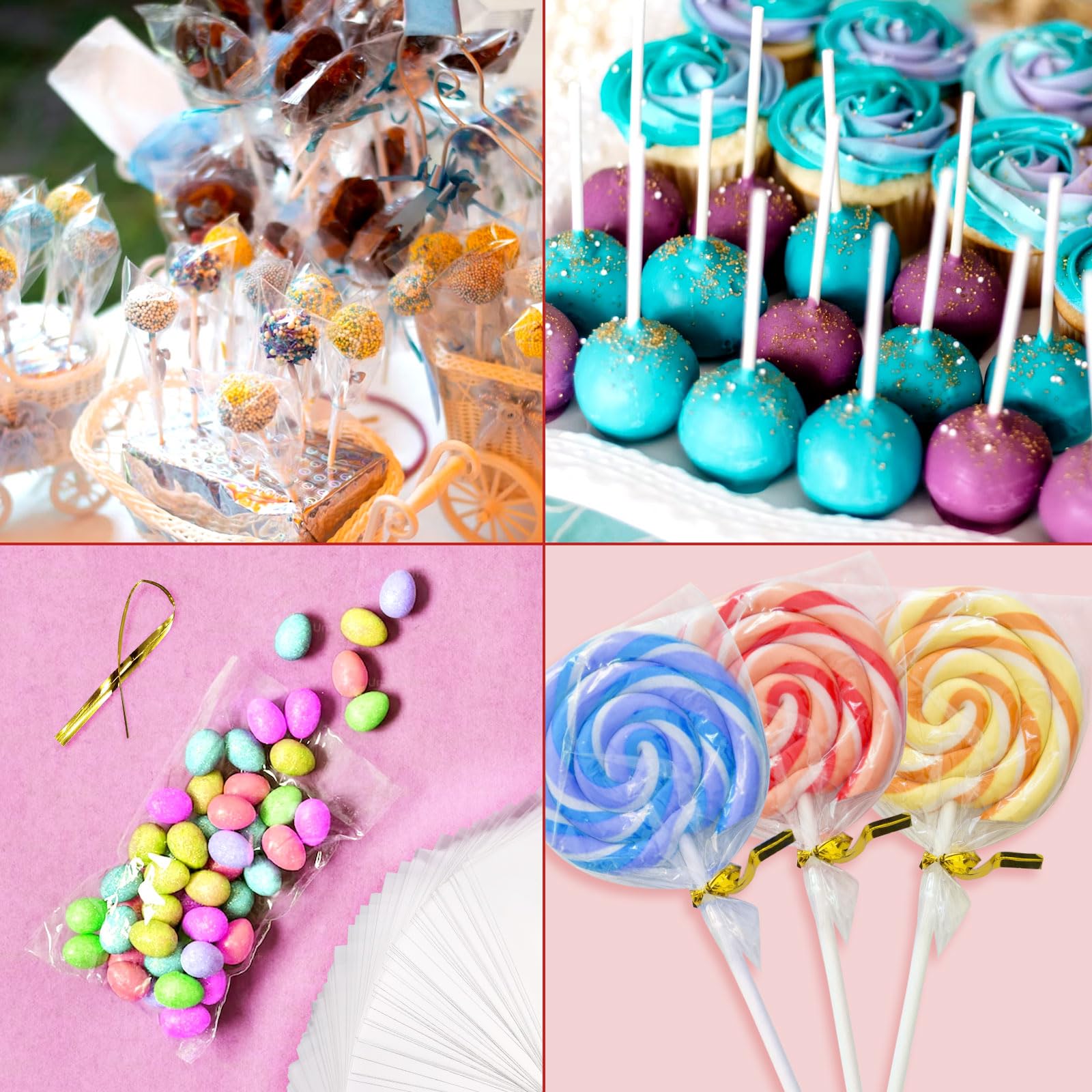 Luter Lollipop Cake Pop Candy Bag Set Including Metal Meatball