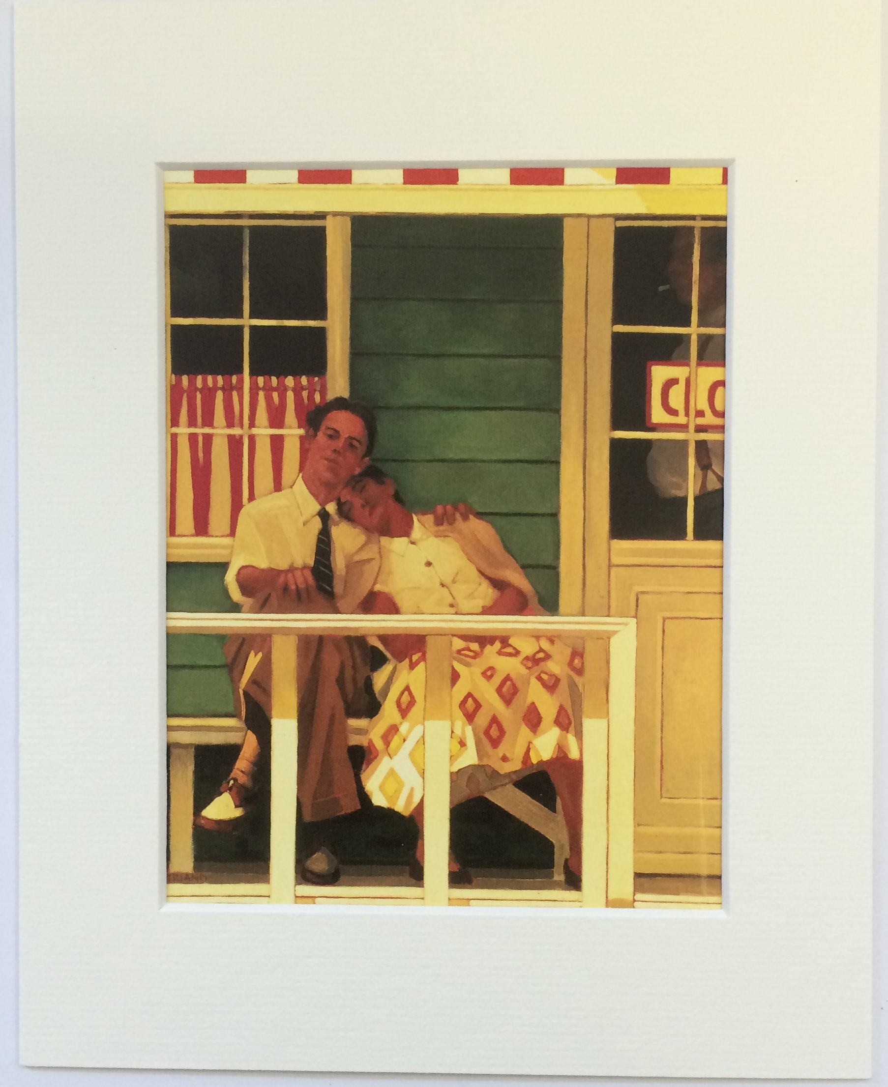 Keats Gallery Lightly Textured Antique White Mount The Innocents By Jack Vettriano Mounted Art Print Picture (10" X 8" - 25Cm X 20Cm) Unframed