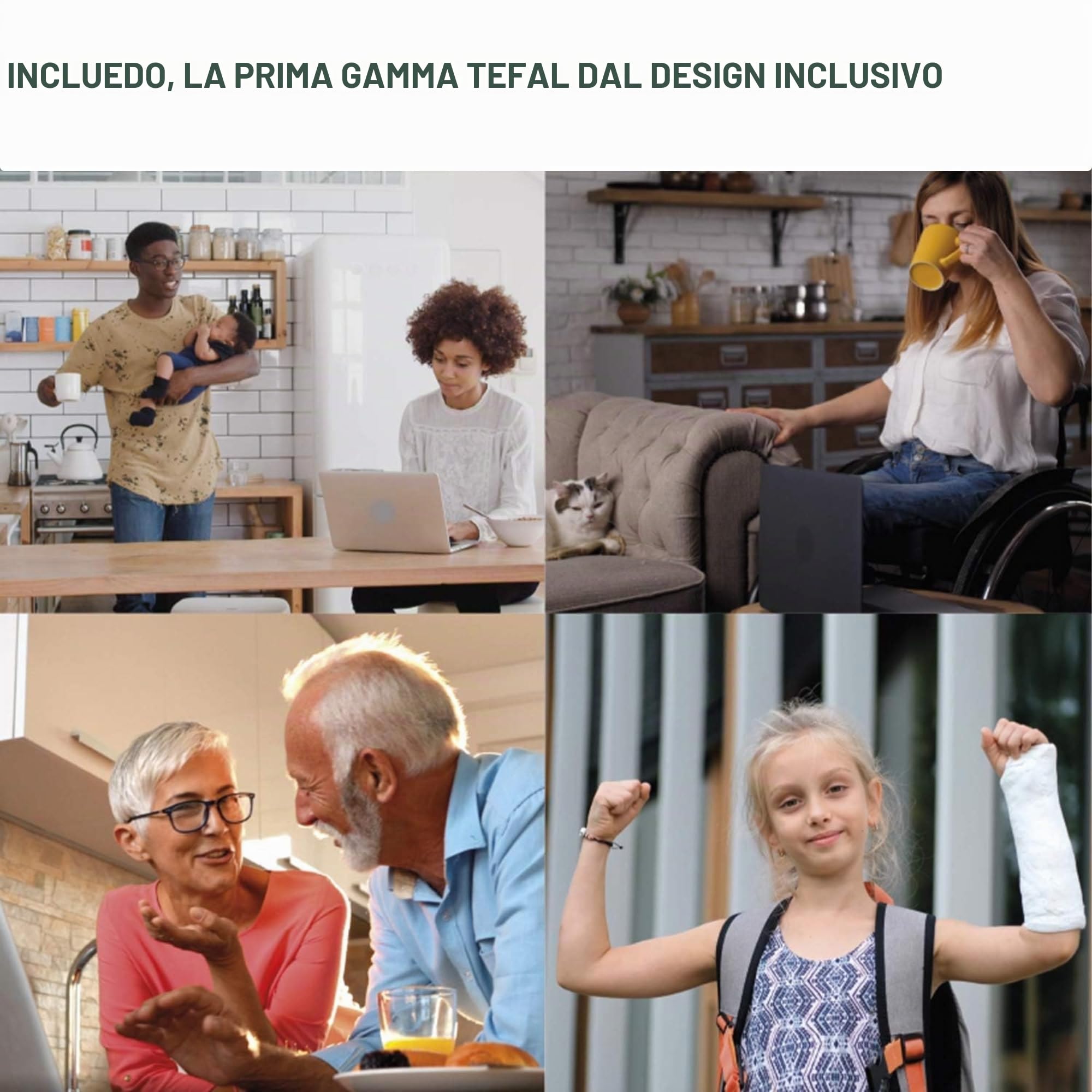 Tefal Includeo TT533811 Tostapane, 2 scomparti, pinza magnetica, tostapane con pulsanti grandi, 7 livelli di doratura, vassoio raccogli briciole estraibile, leva di estrazione