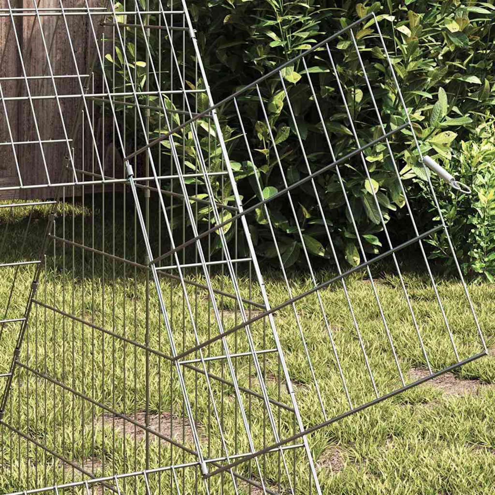 Tidyard Hasenkäfig aus feuerverzinktem Stahl 215x100x85 cm wetterfest und stabil für Kaninchen im Garten oder Terrasse mit modernem Design und sicherer Konstruktion für Haustiere