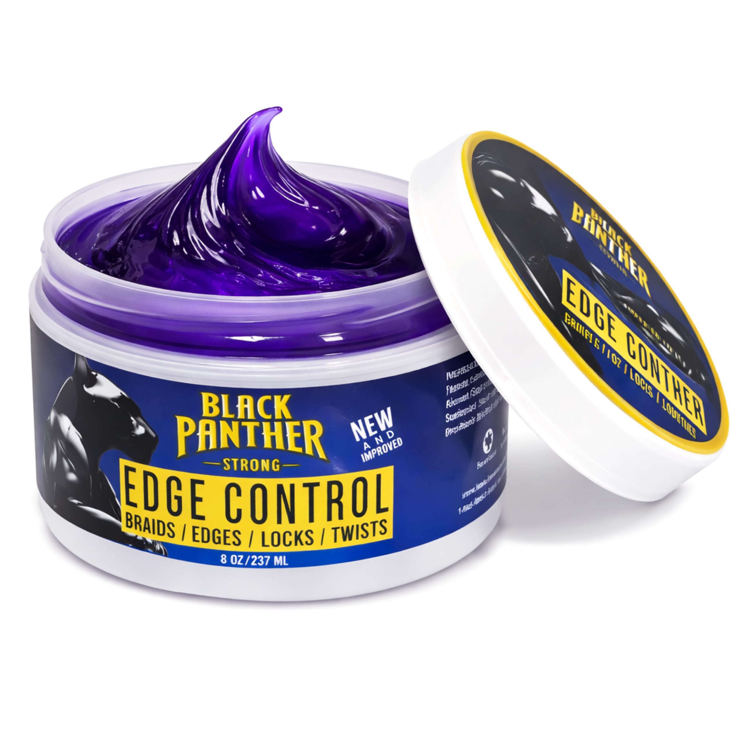 Black Panther Edge Control Gel For 4C Natural And Relaxed Hair, Enriched With Multi Vitamins, Non-Greasy, Non-Flaking, No White Cast, 24 hrs hold, Supports Hair Growth, Protective Hair Types