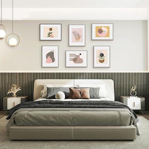 Miniatura 473 de Picrit - Juego de 12 portarretratos de 5 x 7 pulgadas para colgar en la pared o exhibir sobre una mesa, para fotos de 4 x 6 con paspartú o 5 x 7