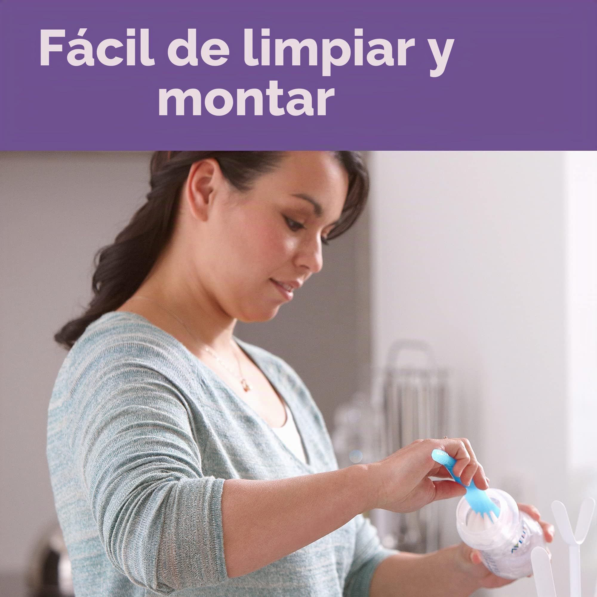 Philips AVENT SCD858/01 - Biberón de cristal con tetina de reacción natural, set de regalo para bebé