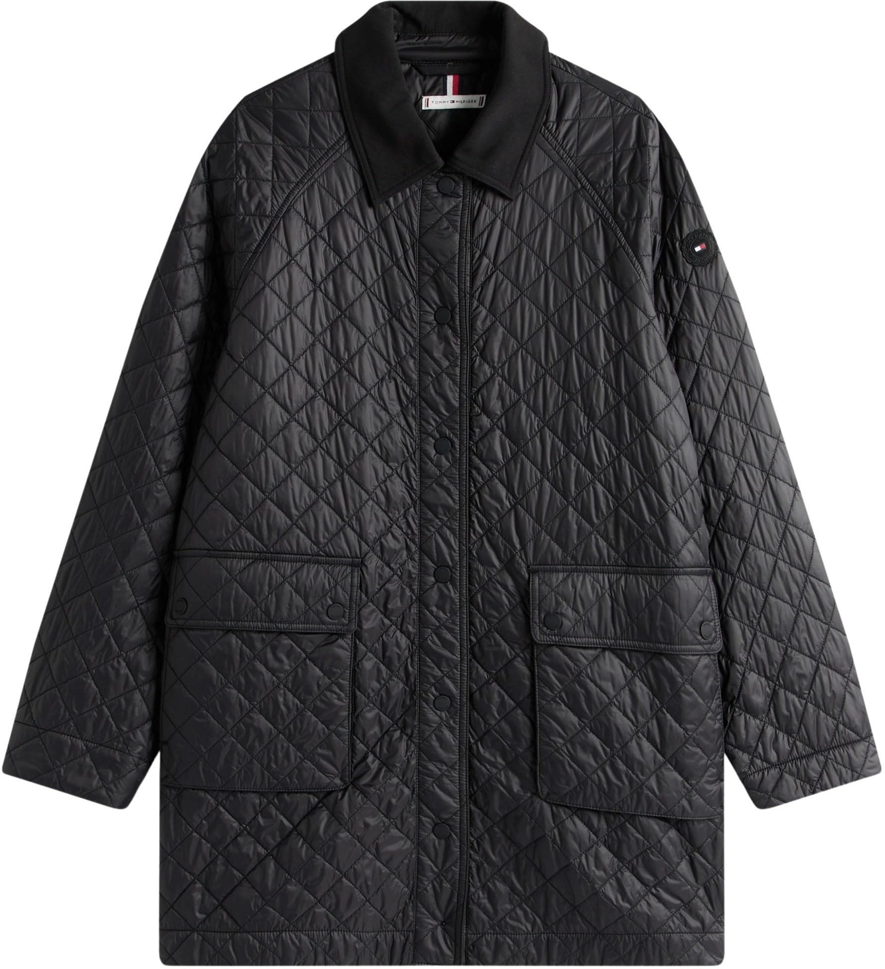 Tommy Hilfiger Donna Giacca Imbottita Padded Nylon Quilted Lunga