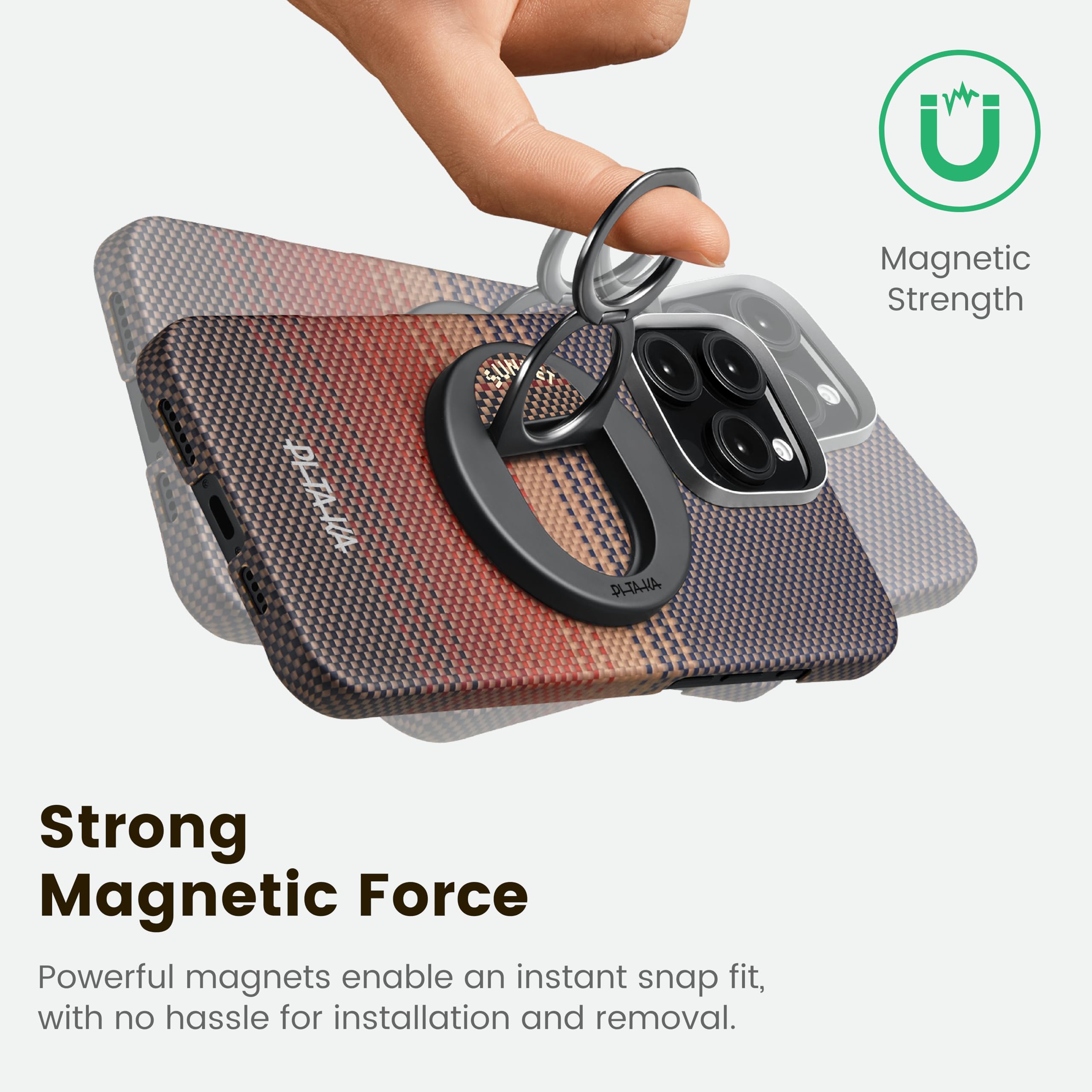 Amazon.com: PITAKA MagSafe Phone Grip, 360 Degree Rotation
