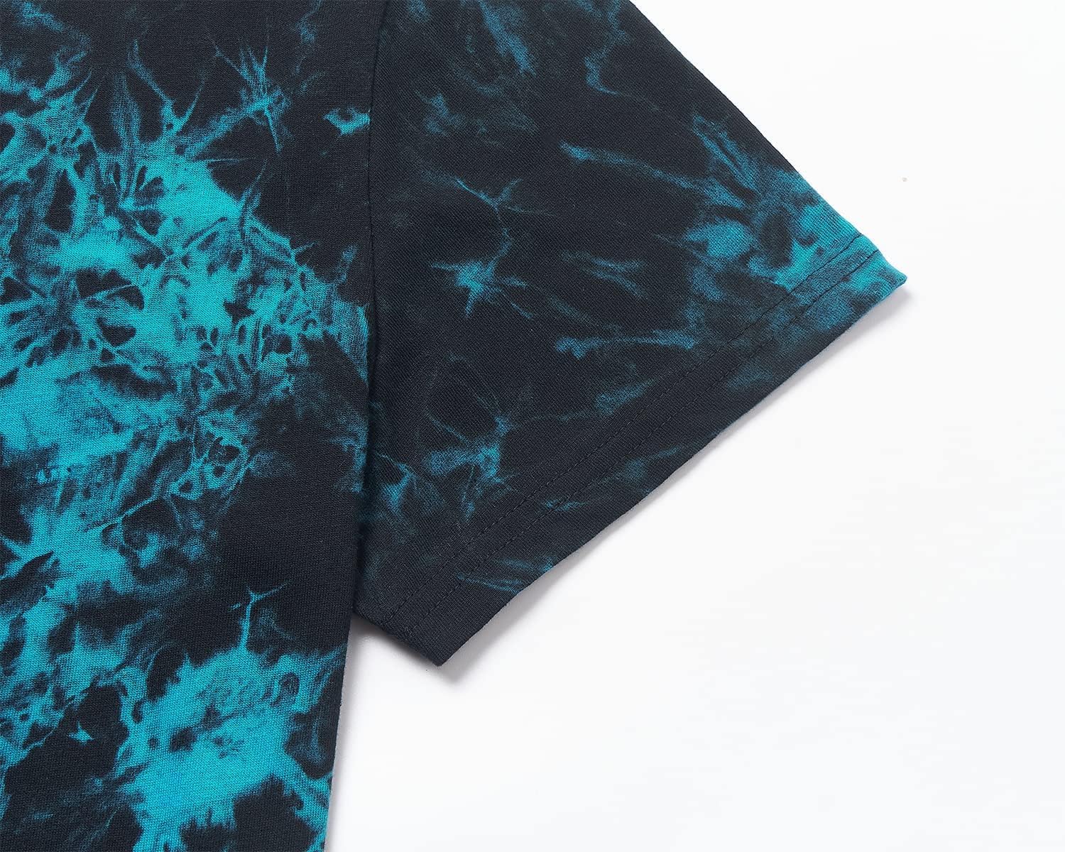 LETAOTAO Long Shirts for Men Hip Hop Shirts Longline Tie Dye Shirts Hipster Gym T Shirts Scallop Tee(Regular&Big and Tall) - Image 5