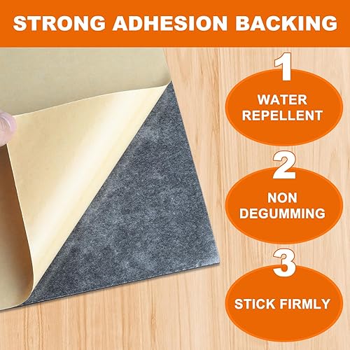 Miniatura 4 de Storystore 4 hojas acolchadas de espuma  Hoja de espuma de celda cerrada negra de 4 x 4 x 34 pulgadas con adhesivo, neopreno antideslizante,