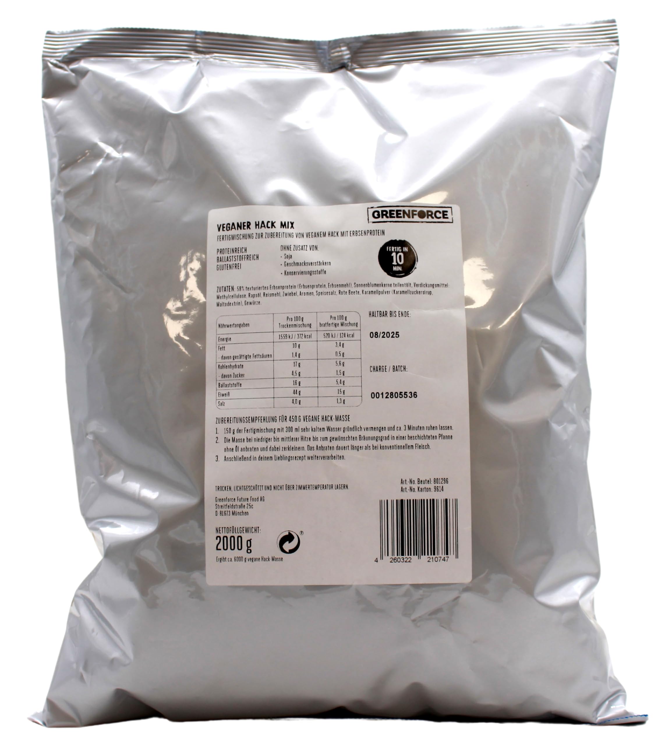 Greenforce Hack Mix Pulver, (1 x 2 kg)