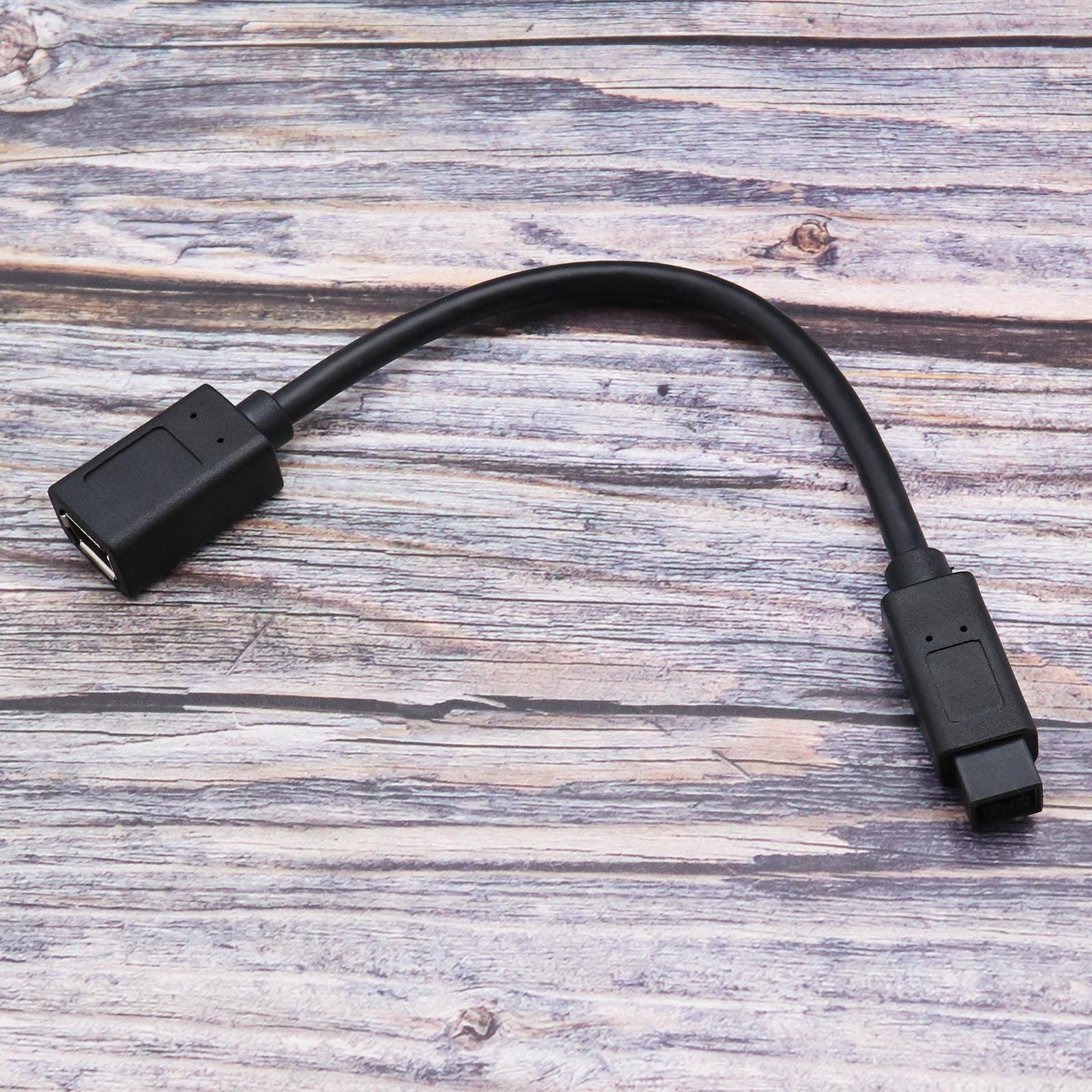 ECSiNG Cavo IEEE 1394 6 Pin Femmina A 1394 9 Pin Maschio Firewire Da 400 A 800 Cavo Convertitore Adattatore Trasferimento Dati Compatibile Con MacBook Pro 22 Cm Nero