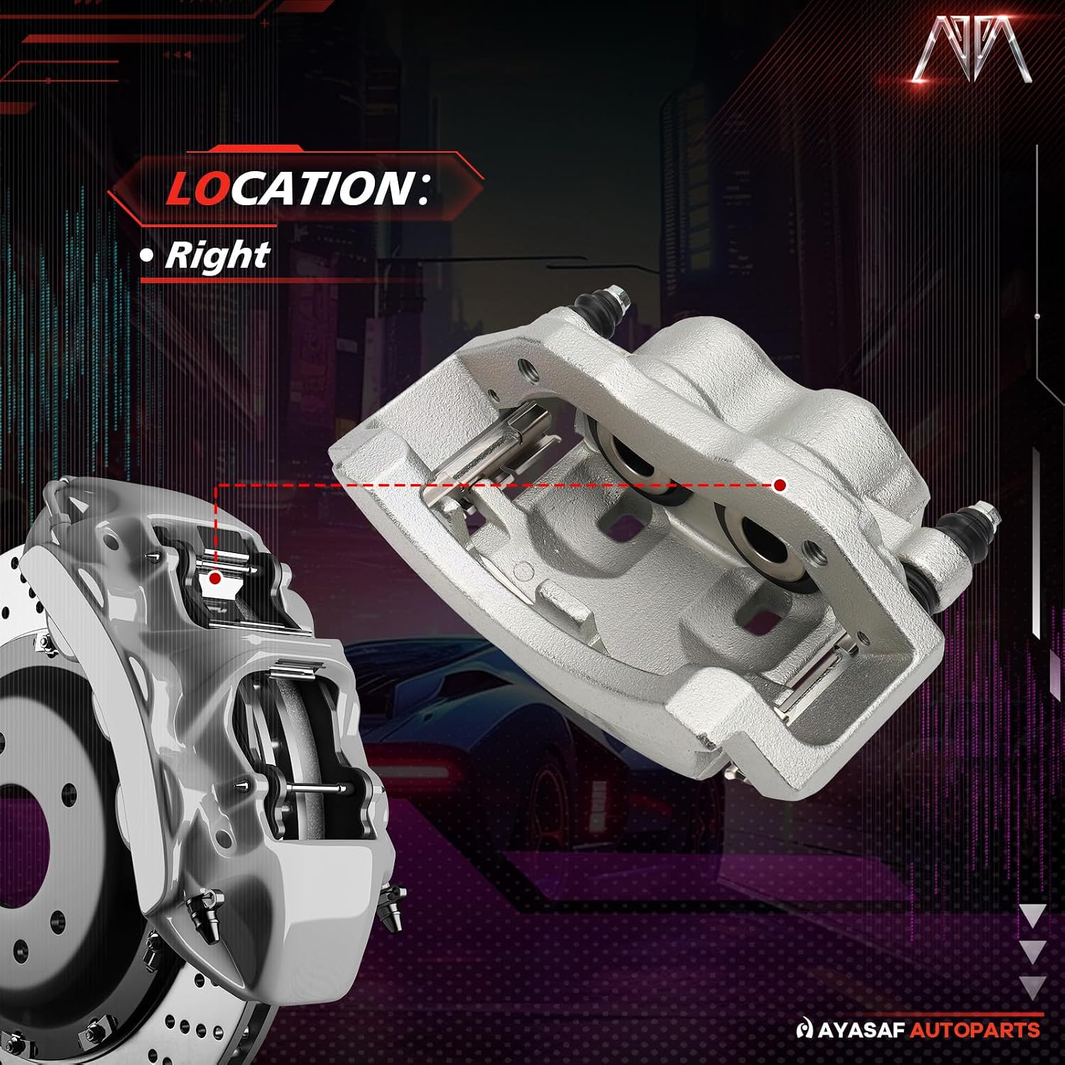 18B4796 Rear Right Disc Brake Caliper Passenger Side Caliper for Dodge Ram 2500 2001-2002 5.9L L6/5.9L V8/8.0L V10