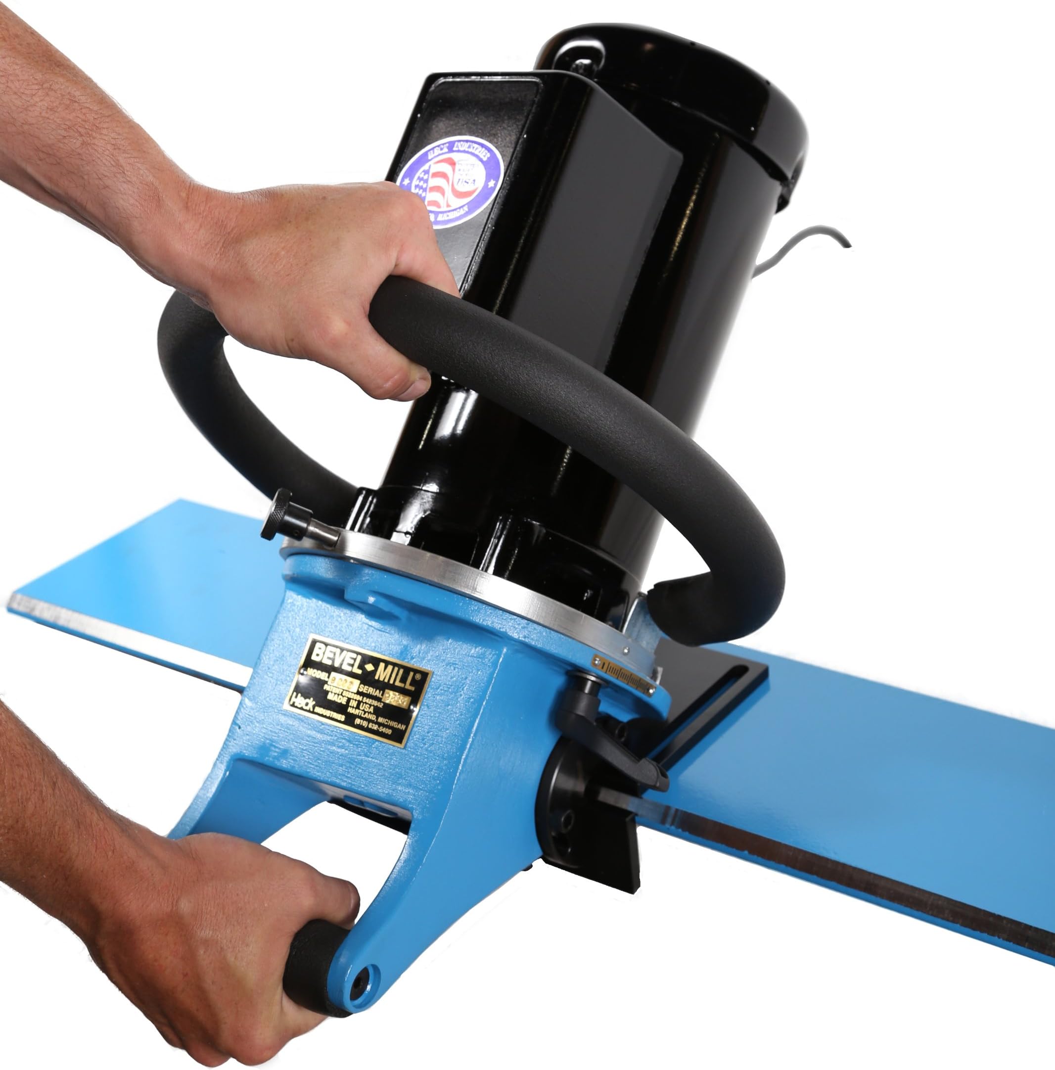 Heck Industries 9000 Bevel-Mill Plate Beveler, 1-3/16" Maximum Bevel, 1-1/2HP, 110V