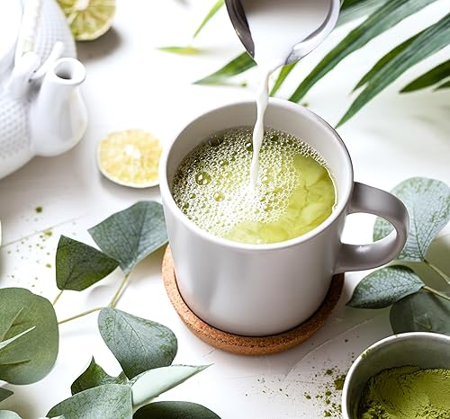 Miniatura 6 de Pure And Easy Tea, Matcha orgánica de grado ceremonial, edición limitada, primera cosecha, molida a piedra, polvo de té verde orgánico, tonos de