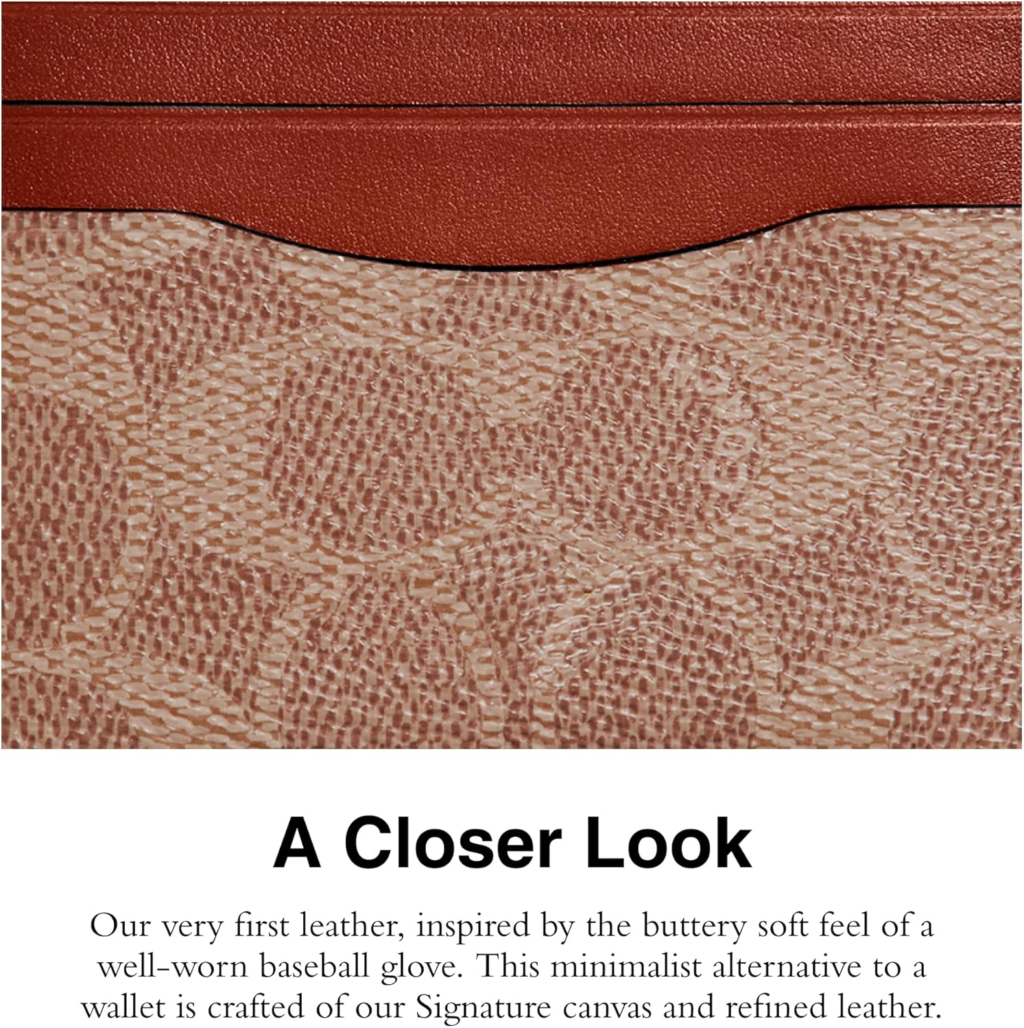 Flat Card Case in Natural Full-Grain Leather - Image 4