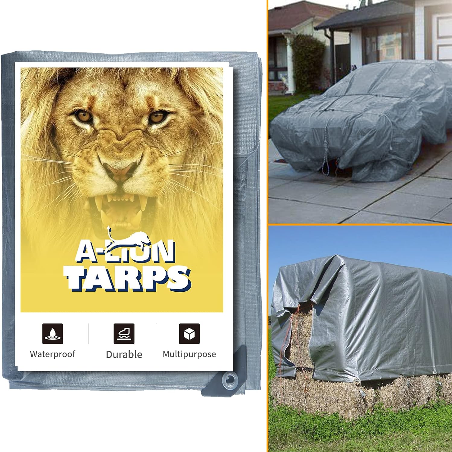 Heavy Duty Tarps,Canvas Tarps,Camping Tarps,Waterproof Tarps for RV,Field Tarps,UV