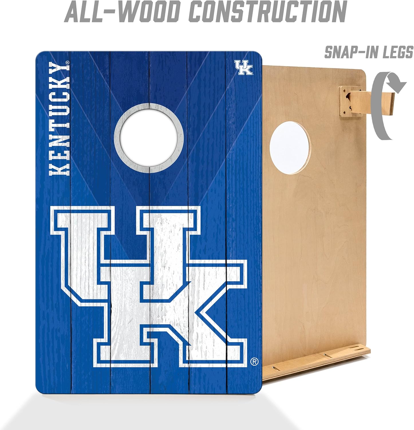 YouTheFan NCAA 2’ x 3’ Wood Cornhole Game with Logo Bags