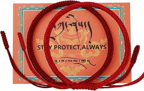 Miniatura 10 de 2ps Authentic blessed Tibetan monks handmade Dorje Knot protection bracelet for women and men with a talisman.Red string bracelet-mens bracelet