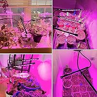Vista 6 de Garpsen Luces de Crecimiento para Plantas de Interior, 2PCS 2 Cabezales Luces LED de Espectro Completo para Germinación de Semillas, 80 LEDs Luz