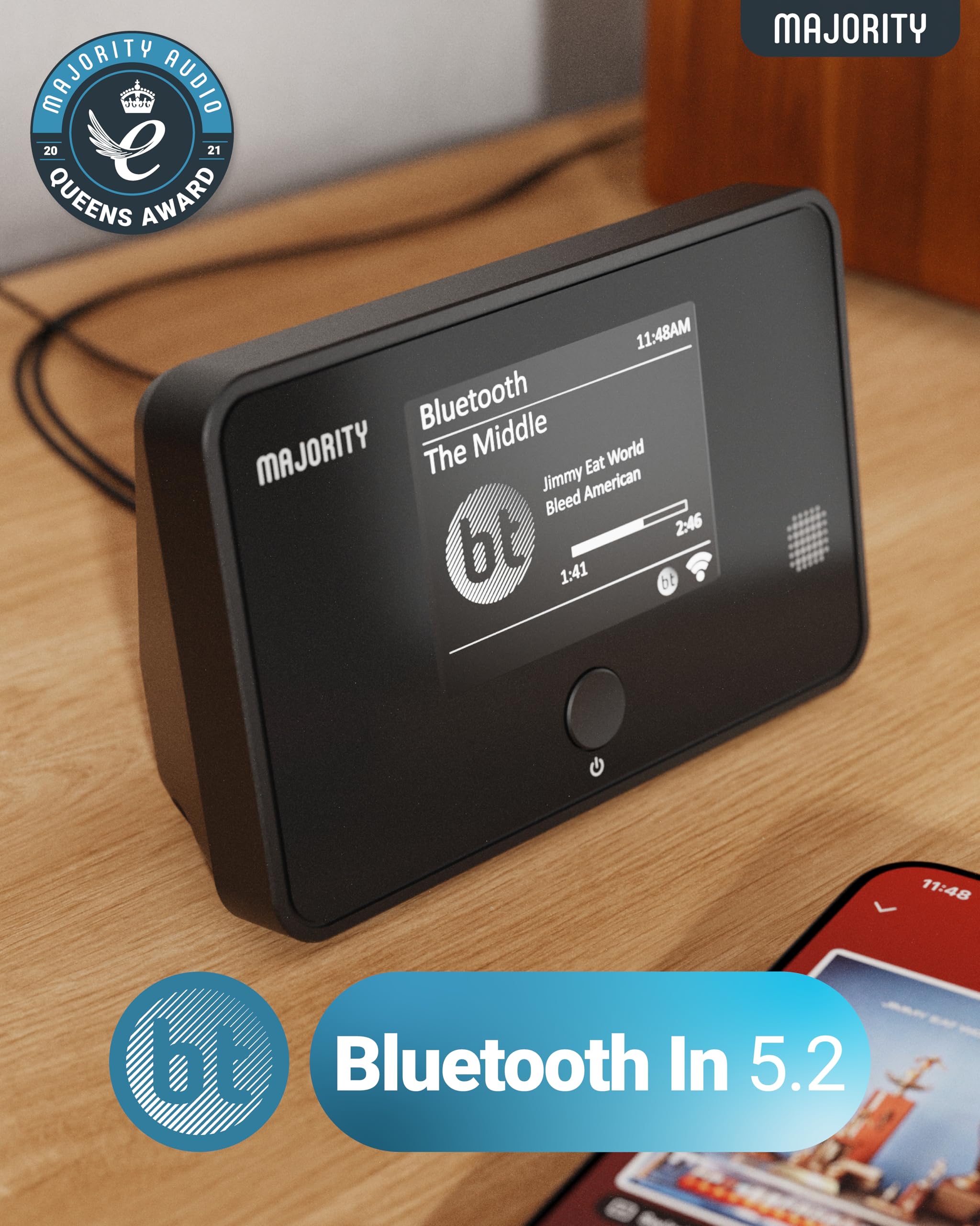 MAJORITY Robinson Tuner Internetradio WLAN DAB+ Bluetooth Streamer Hifi Spotify Connect Digitalradio Stereo Receiver