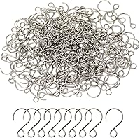 Vista 1 de Honbay 200 ganchos en forma de S de acero inoxidable para adornos pequeños, ganchos de cortina de cuentas de cristal para atrapasoles, lámparas
