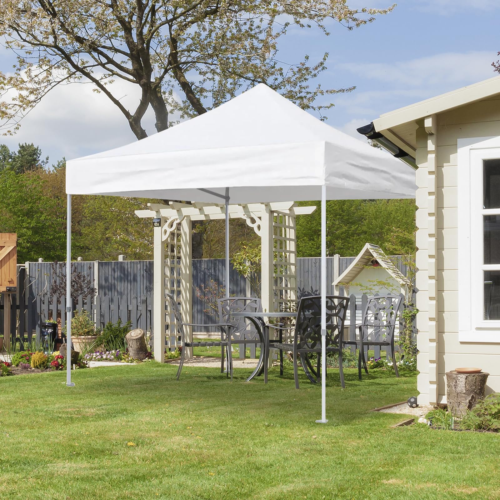 Replacement Canopy Top -Waterproof UV-for Proof Pop Up Tent - Foldable Cover Roof for Outdoor Garden Patio Pavilion Sun Shade, Top Only,2.9x2.9m (White)