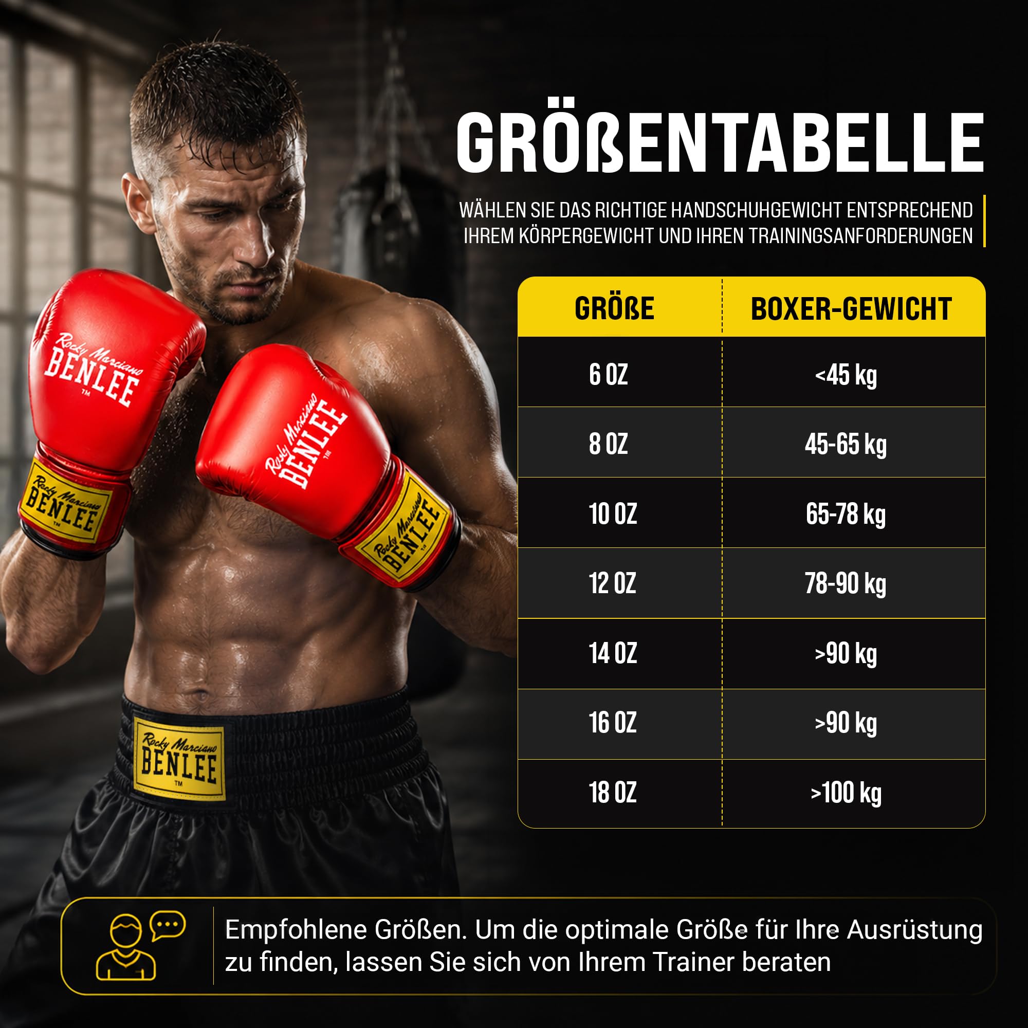 BENLEE rękawice bokserskie ze skóry Fighter