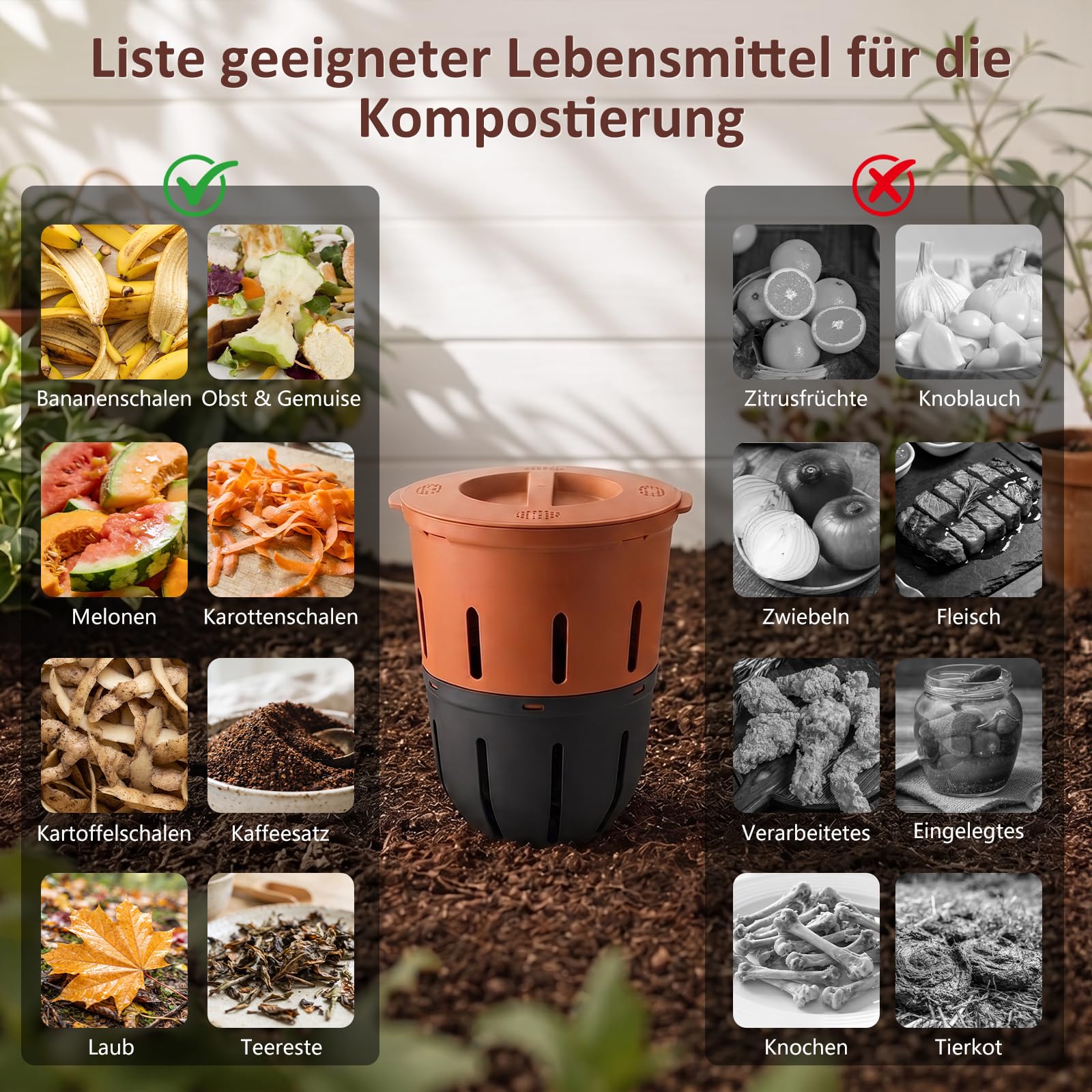 Silavo Wurmkomposter 12.5L, Komposter zum Eingraben (2er-Pack)