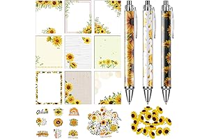 82 Pcs Sunflower Theme Office Supplies for Women Men