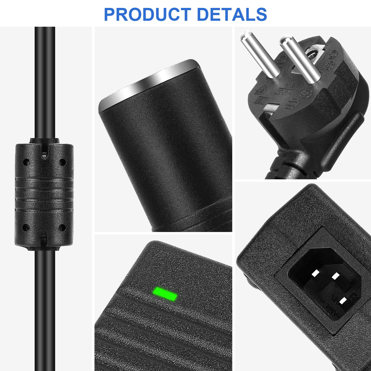 LEDMO 2 Pack caricatore 10A-120W AC/DC adattatore 220V-12V, convertitore elettronico, presa accendisigari auto 100-240V, settore trasformatore gonfiatore aspirapolvere