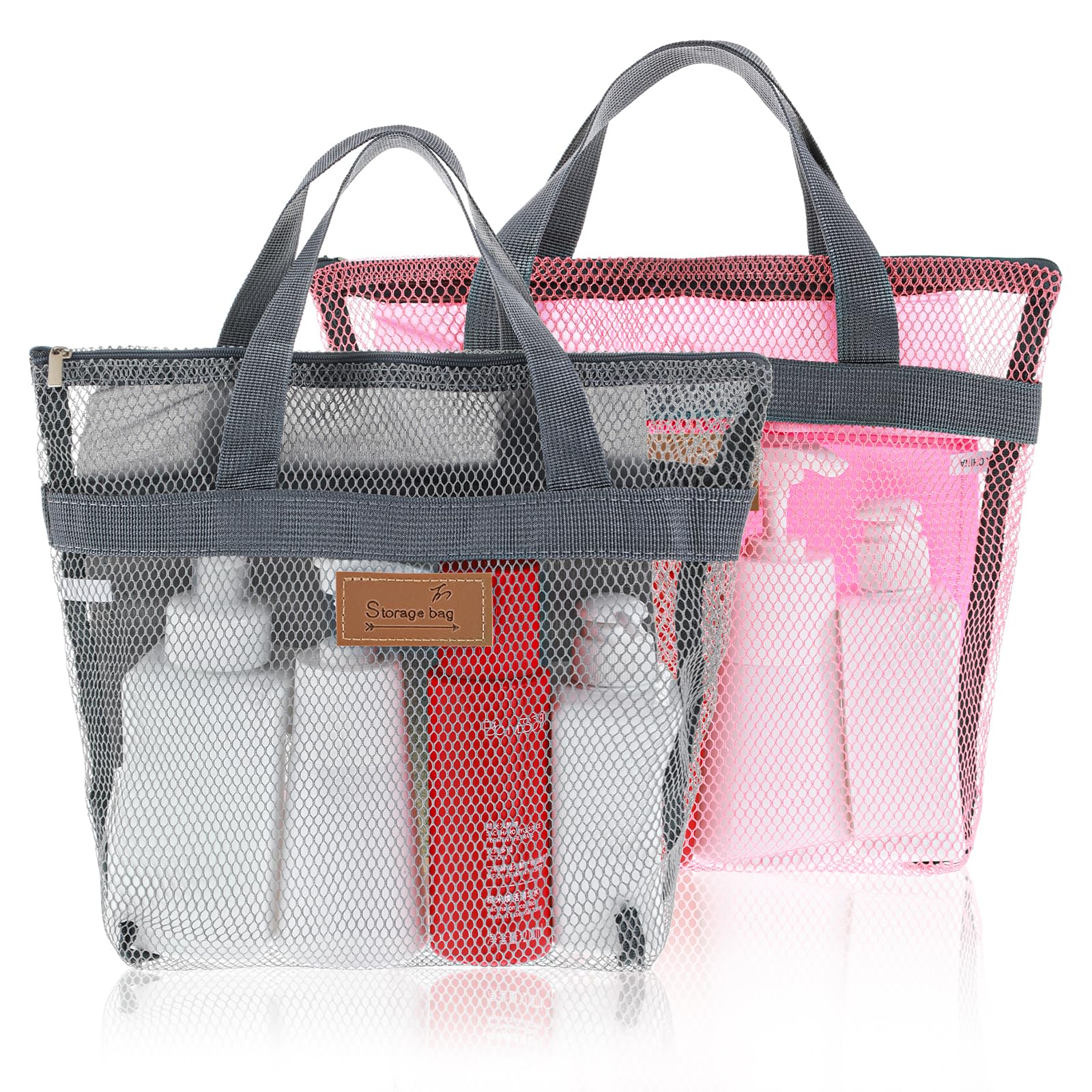 oruola 2pcs Gym Shower Caddy Shower Caddy Mesh Bag 11 8 x 11 8 In Quick Dry Portable