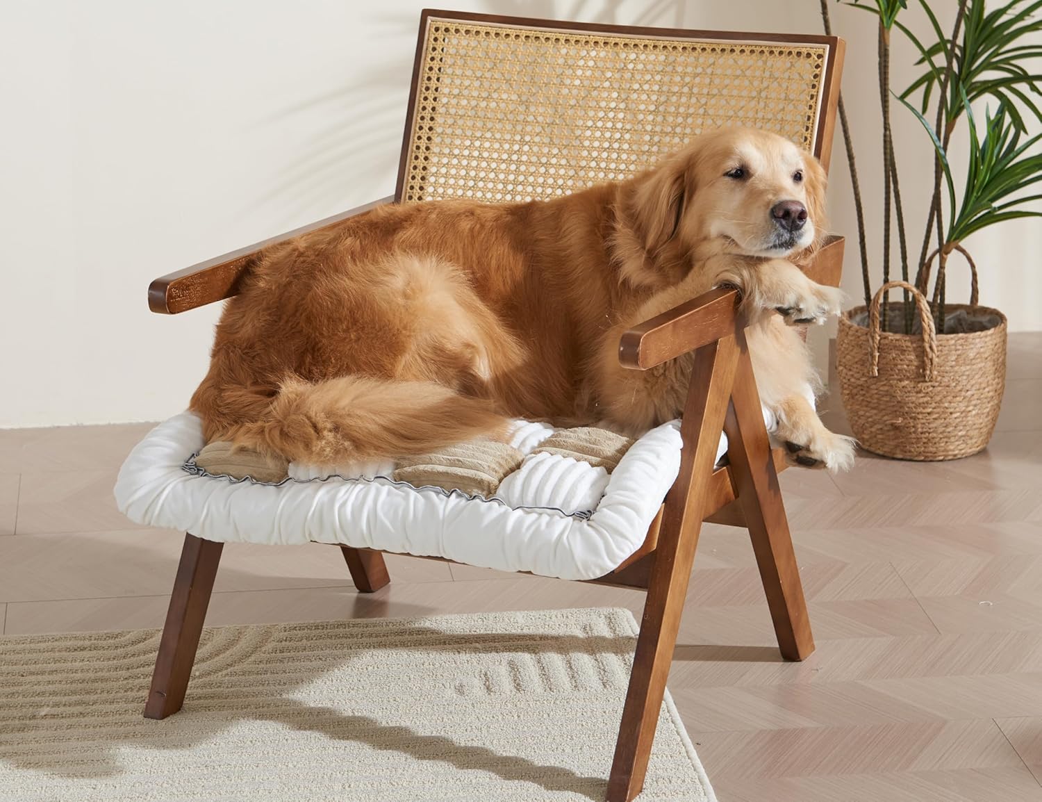 Couch Cushion Cover for dog Sofa Cover Washable Pet Love Seat Couch Covers for Sofa Slipcovers Couch Protector Blanket for Dog Sofa Cushion Covers for Pet Washable Pad Light Brown 70x70cm/27.6x27.6in