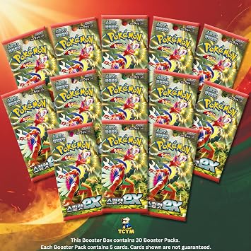 Scarlet and Violet Base Set | Scarlet Ex Korean Booster Box | TCYM Authenticated | Korean Pokemon Cards Booster Box 30 Packs