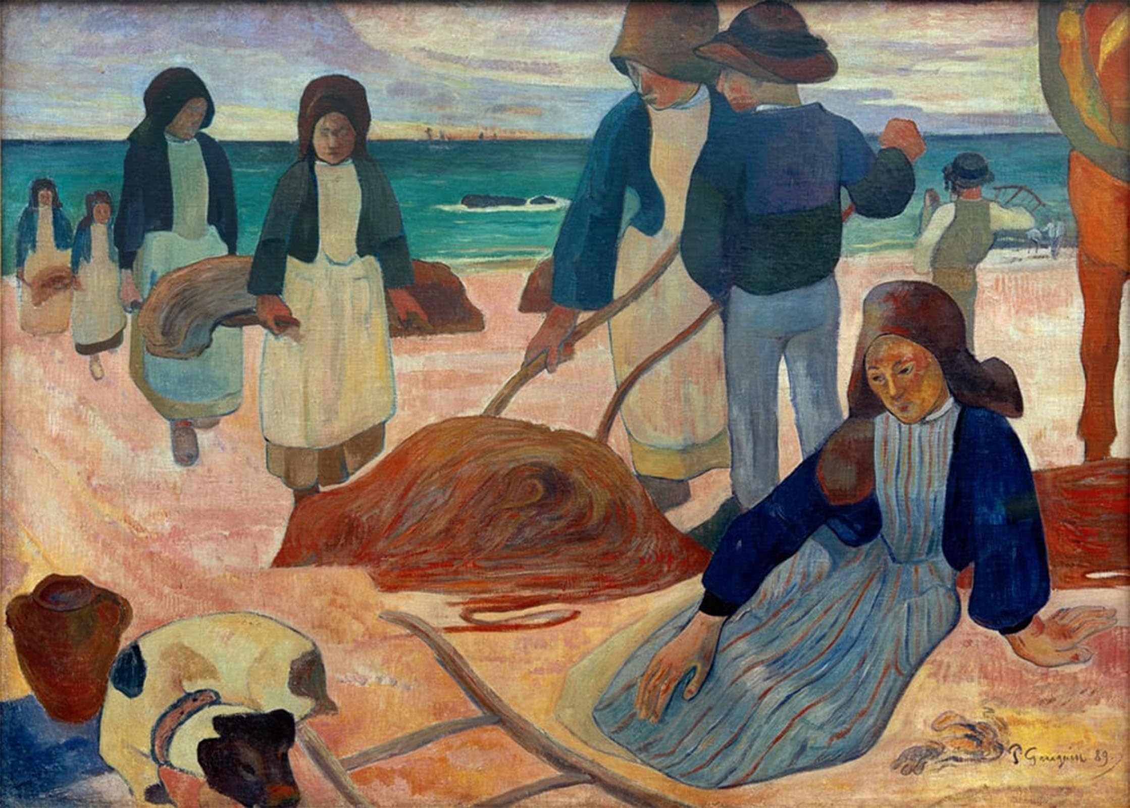 SERENDIPITP Vintage Picture Print on Canvas Wall Art Poster Ramasseuses De Varech Ii by Paul Gauguin Artwork Print Poster for Wall Decor 60x90cm
