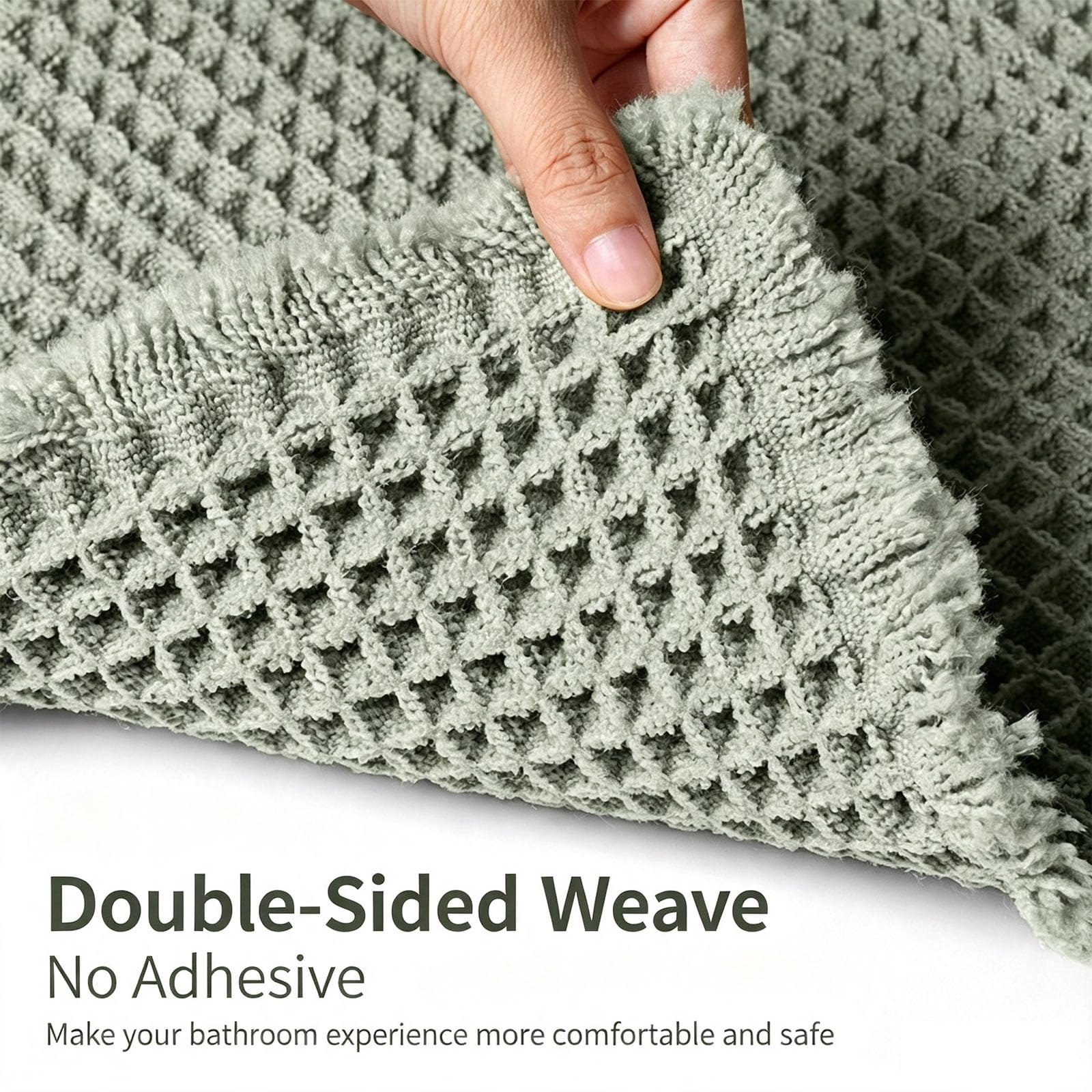 Tapis Absorbant Salle De Bain, Conception De Bord à Glands, Polyester