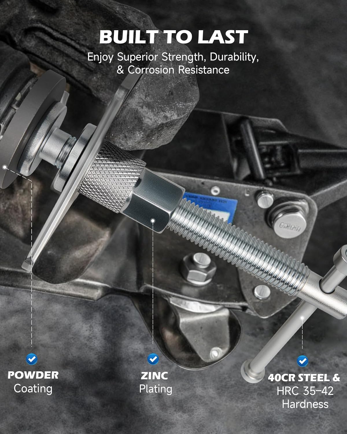 Orion Motor Tech 24pc Brake Caliper Compression Tool Set, Heavy Duty Brake Piston Compressor Tool and Wind Back Tool Kit for Brake Pad Replacement, Universal Disc Brake Caliper Tool Set with Blue Case