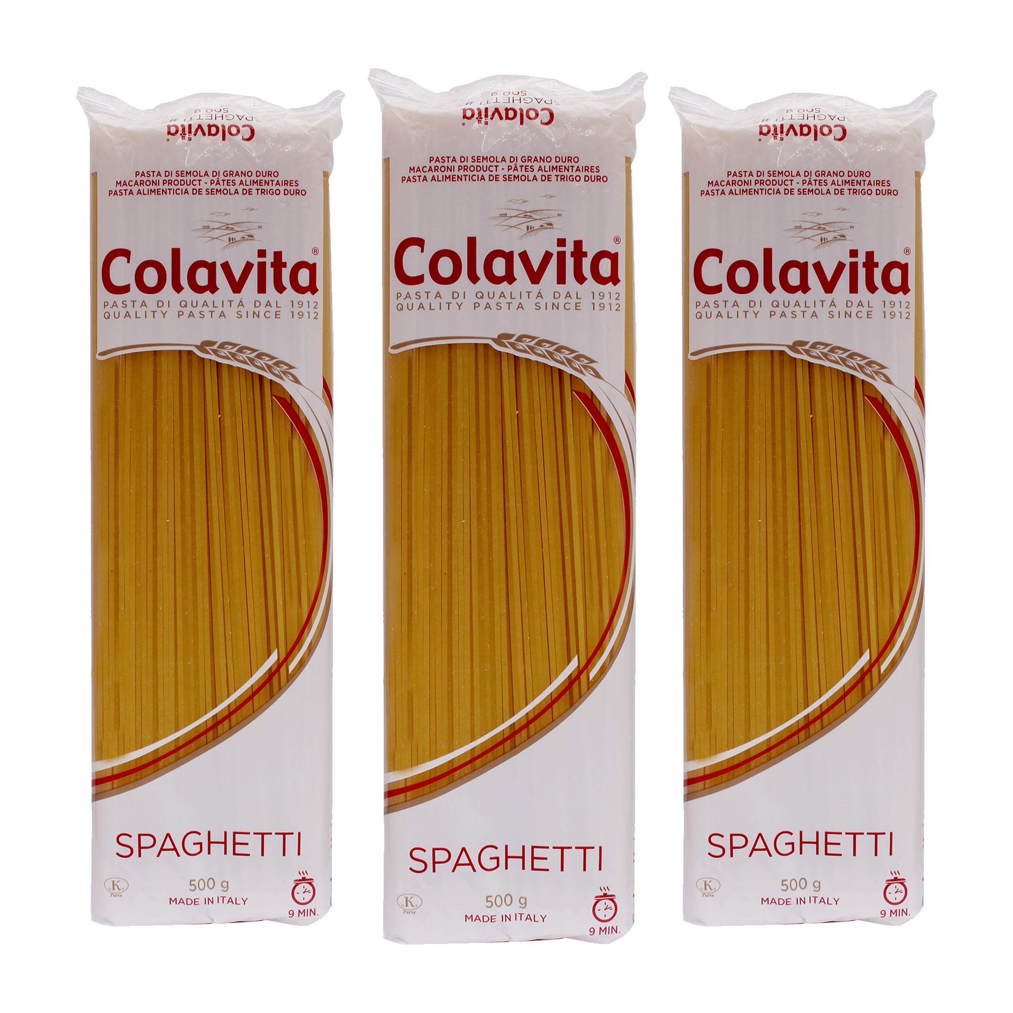Colavita Spaghetti Italian Durum Wheat Pasta Pouch, 3 x 500 g with Free! 2 Bottles of Extra Virgin Olive Oil 25ml - Image 4 thumbnail