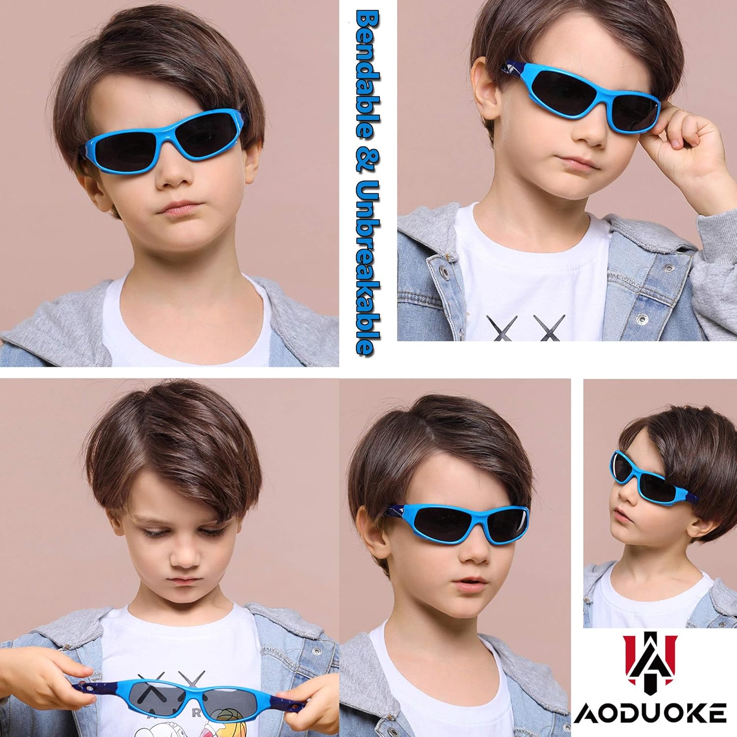 Kids Sunglasses Boys Girls Sports Polarized Sunglasses for kids Child Youth Baseball Beach Sun Glass with Strap - Image 6