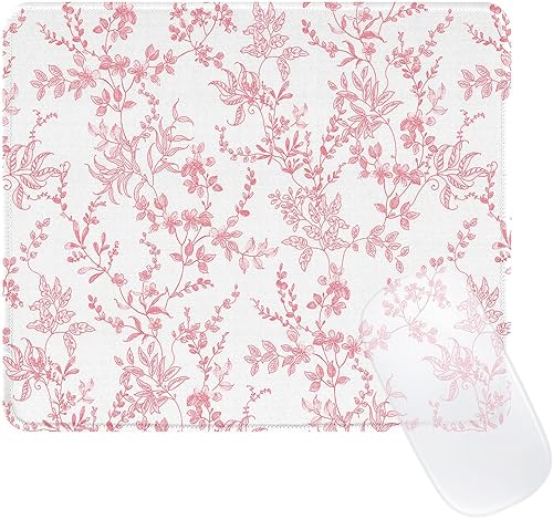 Miniatura 15 de Bonita alfombrilla de ratón rosa, alfombrilla de ratón con patrón retro a cuadros, diseño de alfombrilla de ratón cuadriculada impermeable estética