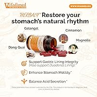 Vista 3 de Stomach Plus - para estómago, soporte de revestimiento de estómago, equilibrio digestivo ácido, con galanga, Dong Quai, canela y magnolia-6 botellas