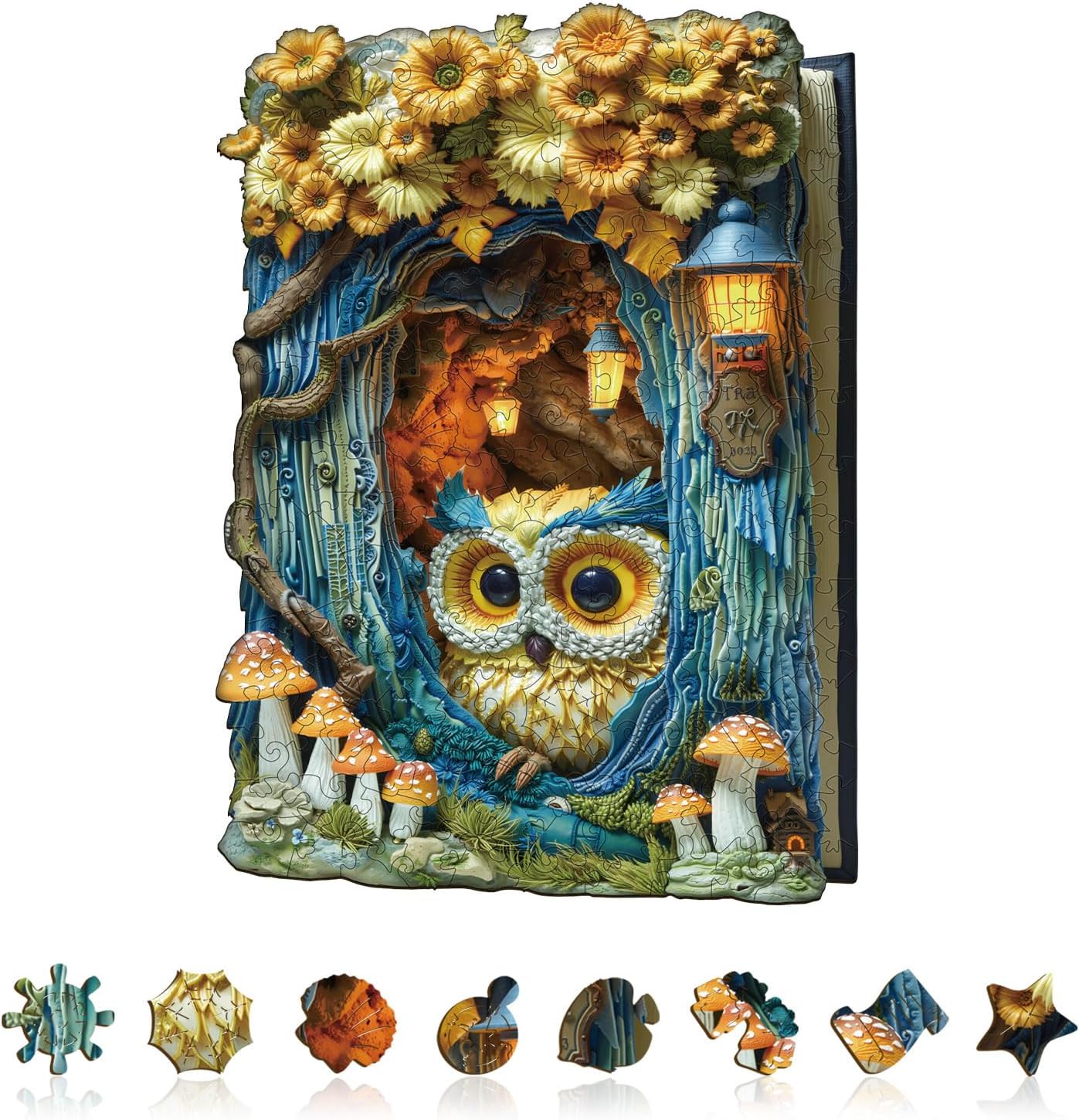 Jigfoxy Wooden Puzzles for Adults, Bluewing Voyage Wood Puzzles Adult, Unique Animal Shape Wooden Jigsaw Puzzles for Adults, Birthday Gifts for Puzzle Lovers, Family, Friend (M-12.6 * 9.0in-115pcs)