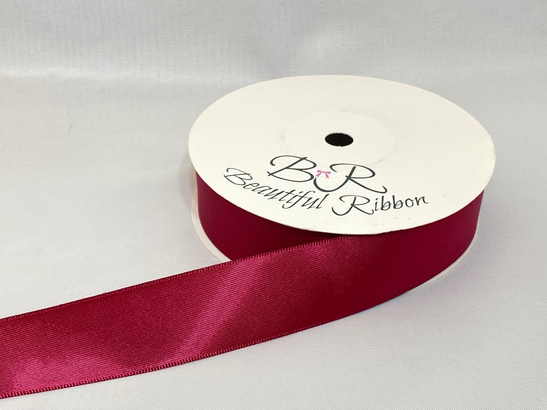 Beautiful Ribbon Magenta 2 Metres (Cut From Reel) Of 25Mm Satin Ribbon Dark Pink Double Sided 25 Mm 2.5Cm 1" 1 Inch