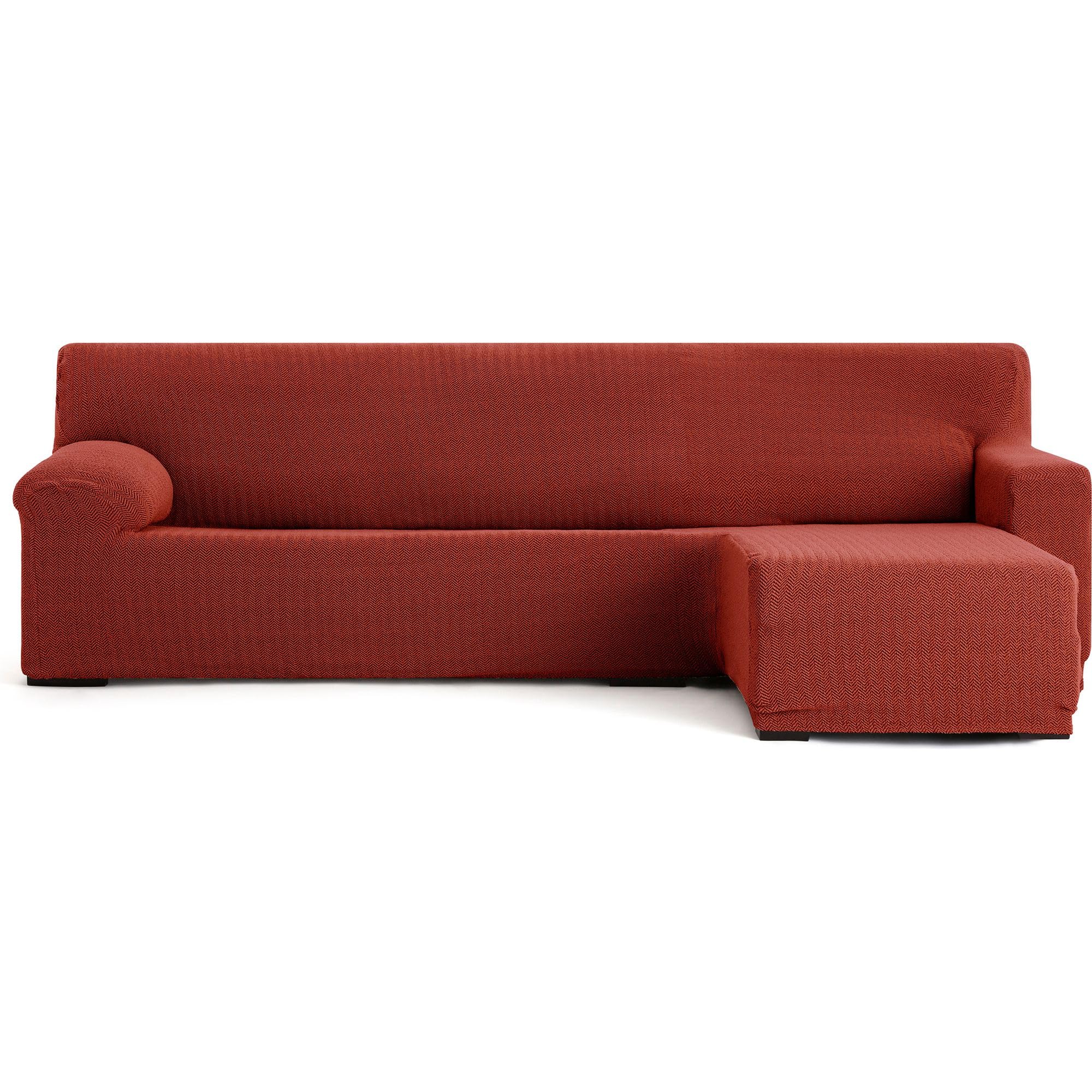 ECOMMERC3 | Chaiselong Sofa Cover Short Right Arm Super Elastic Bi-Elastic – Boiler Colour Chaiselong Sofa Cover with Foams and Valid Adjustment Bands Right or Left