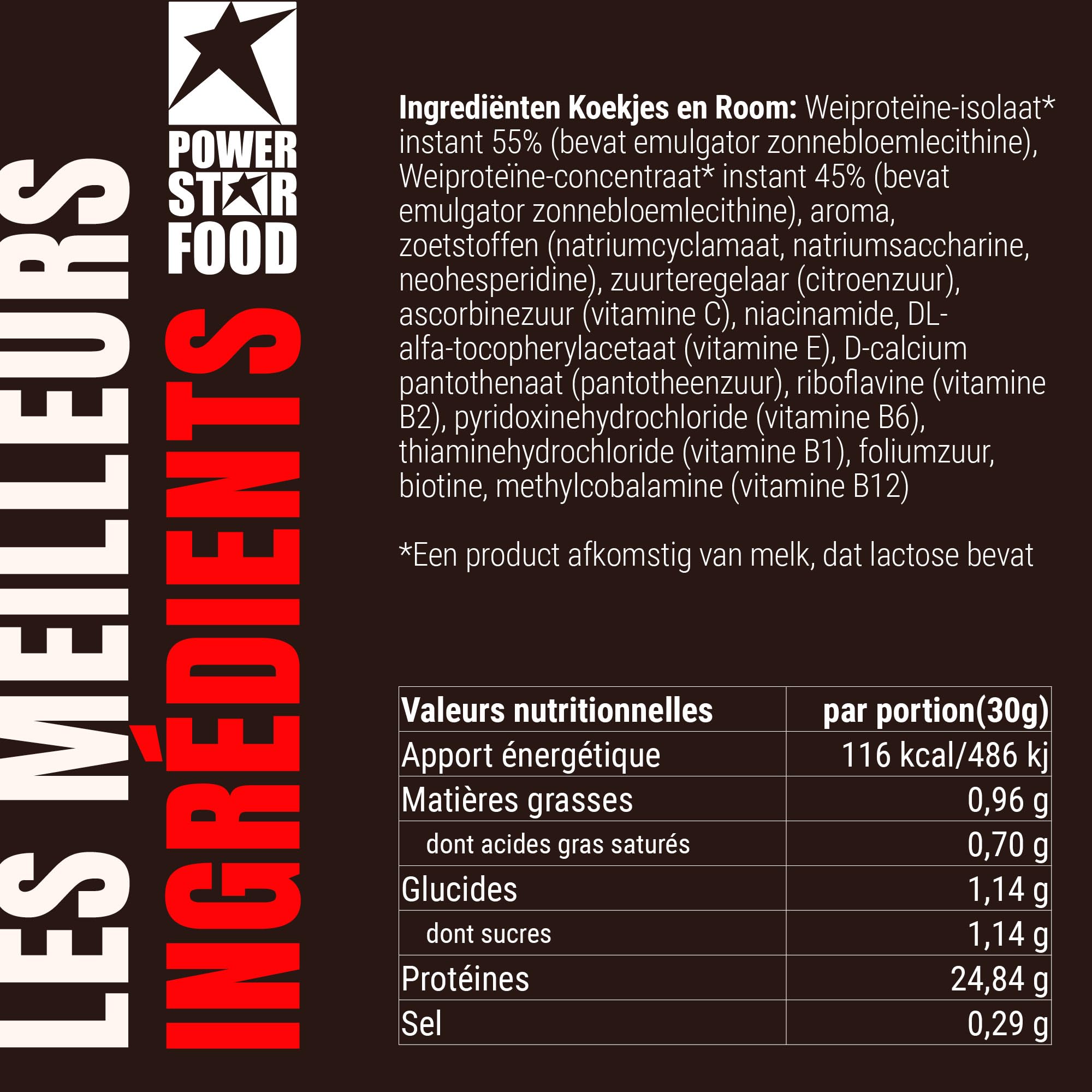 Powerstar PREMIUM WHEY 90 Poudre de Protéine 850 g | 80,6% Protéine | Whey Protein Powder | Produit en Allemagne | 55% Isolat de Whey CFM & 45% Concentrat CFM | Riche en EAA & BCAA | Cookies & Cream