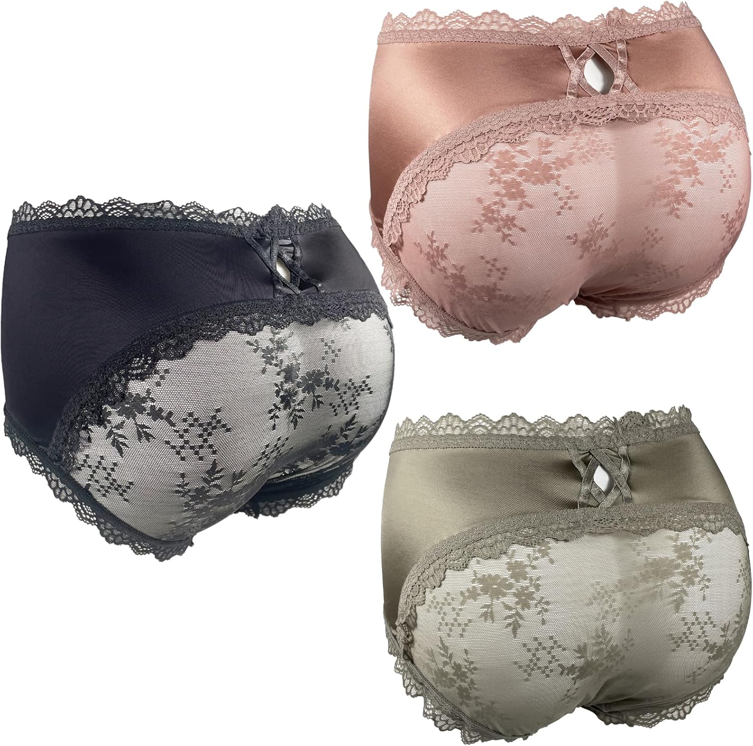 Femboy Sissy Black Mens Pouch Panties Men's Hipster Panty Lace Bikini Briefs Lingerie Underwear For Men-Manties