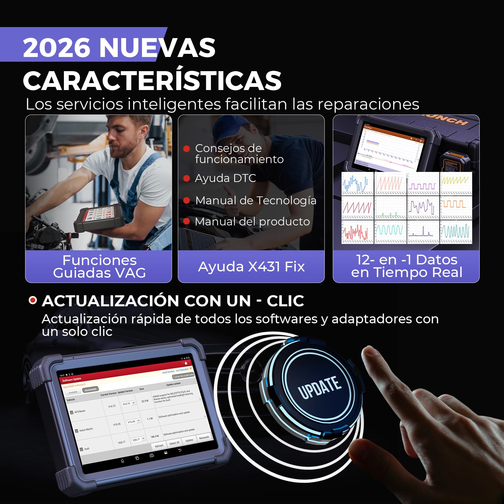 LAUNCH X431 PRO3 APEX OBD2 - Herramienta de diagnóstico para mecánico, codificación en línea, tarjeta de topología, CAN FD y DoIP, 50+ servicios, diagnóstico de todo sistema, funciones de guía, FCA y