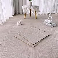 Vista 7 de Tapete de juego de 9 piezas de espuma para niños y bebés con azulejos entrelazados de espuma de colores sólidos para gimnasio, guardería, sala