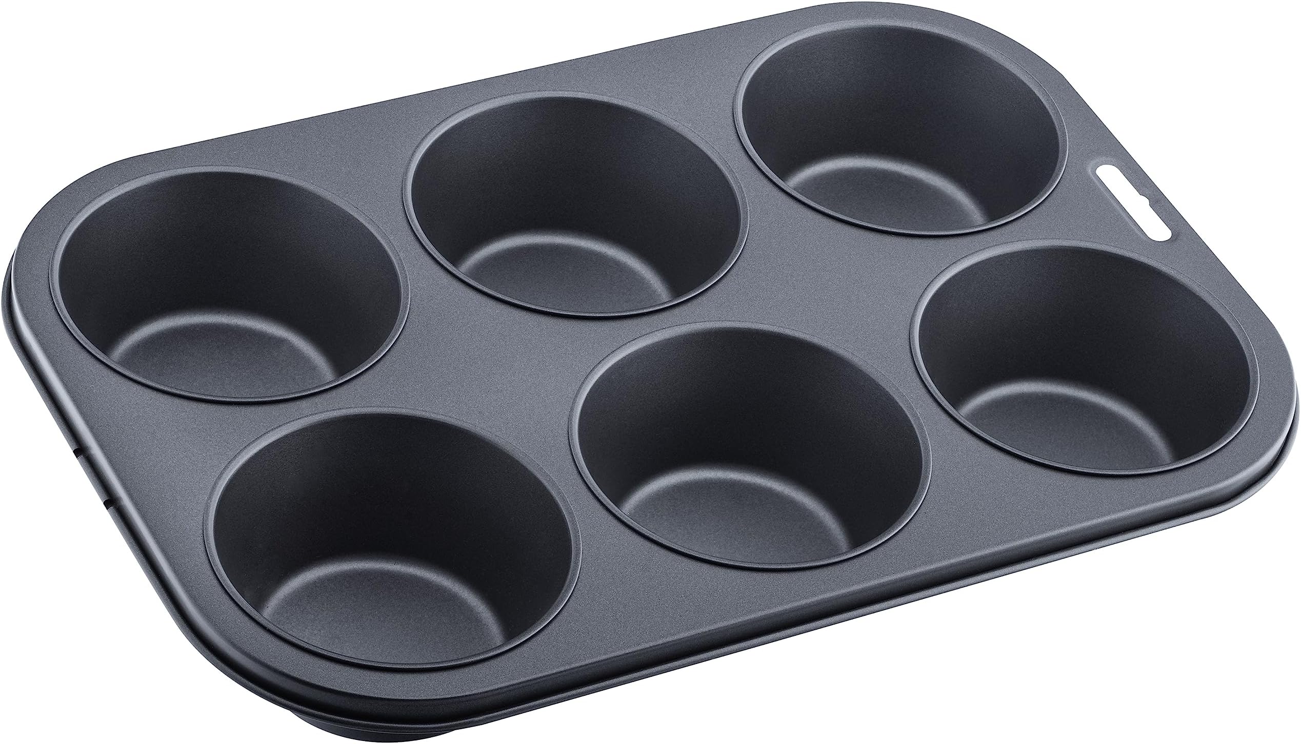 Premium 6 Cup Deep Muffin Pan NonStick, Carbon Steel, Dishwasher