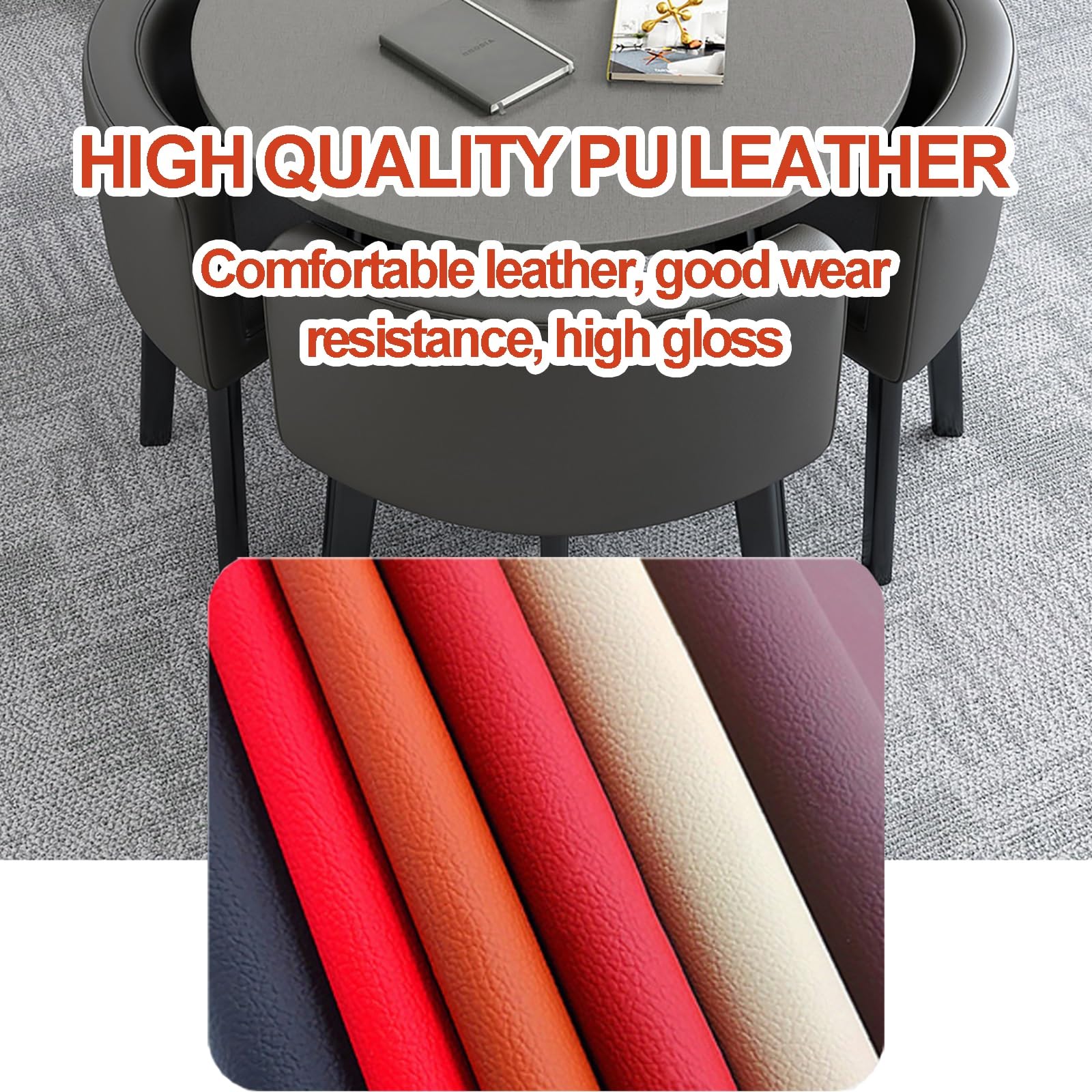 Rezeption Tisch Und Stuhl Kombination,1 Tisch 4 Stühle,Couchtisch Und Stuhl Set,Kleine Konferenzraumtische,Verhandlungstisch,Platzsparende Möbel Büro Konferenztische Büro Empfangsraum ( Color : Yellow