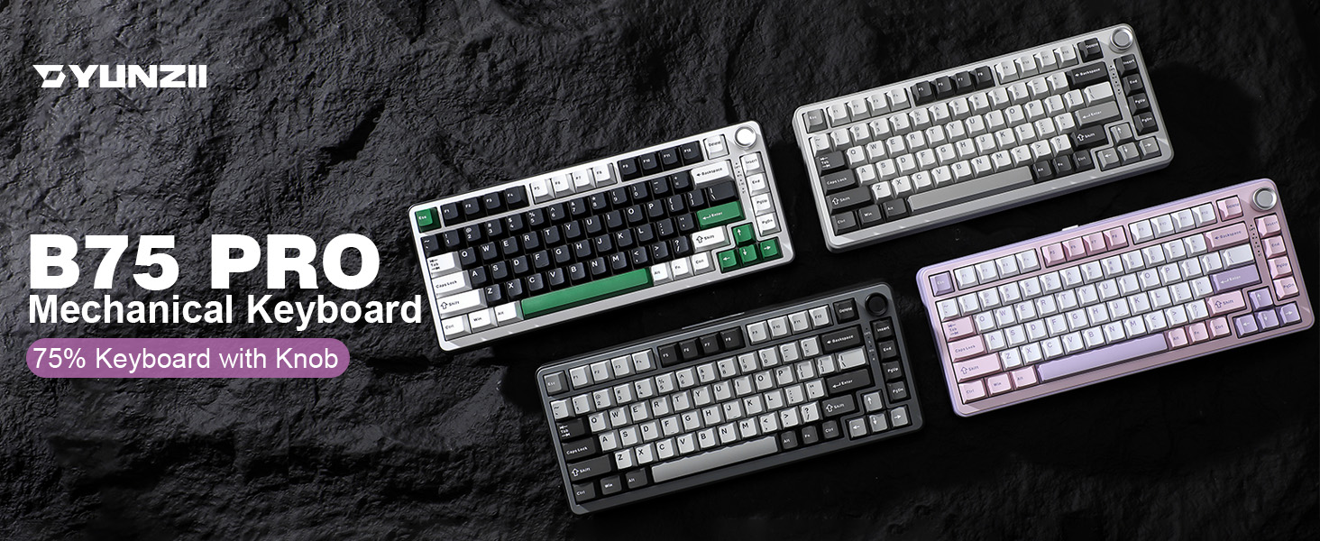 Tastiera Meccanica Senza Fili YUNZII B75 PRO - RGB, Hot Swap, Manopola Regolazione - Foto 9