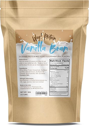 Wey! Protein - Proteína de suero de leche, sabor tradicional mexicano, sin azúcar, sin gluten, 0.81 oz de proteína, fabricado en Estados Unidos, 30