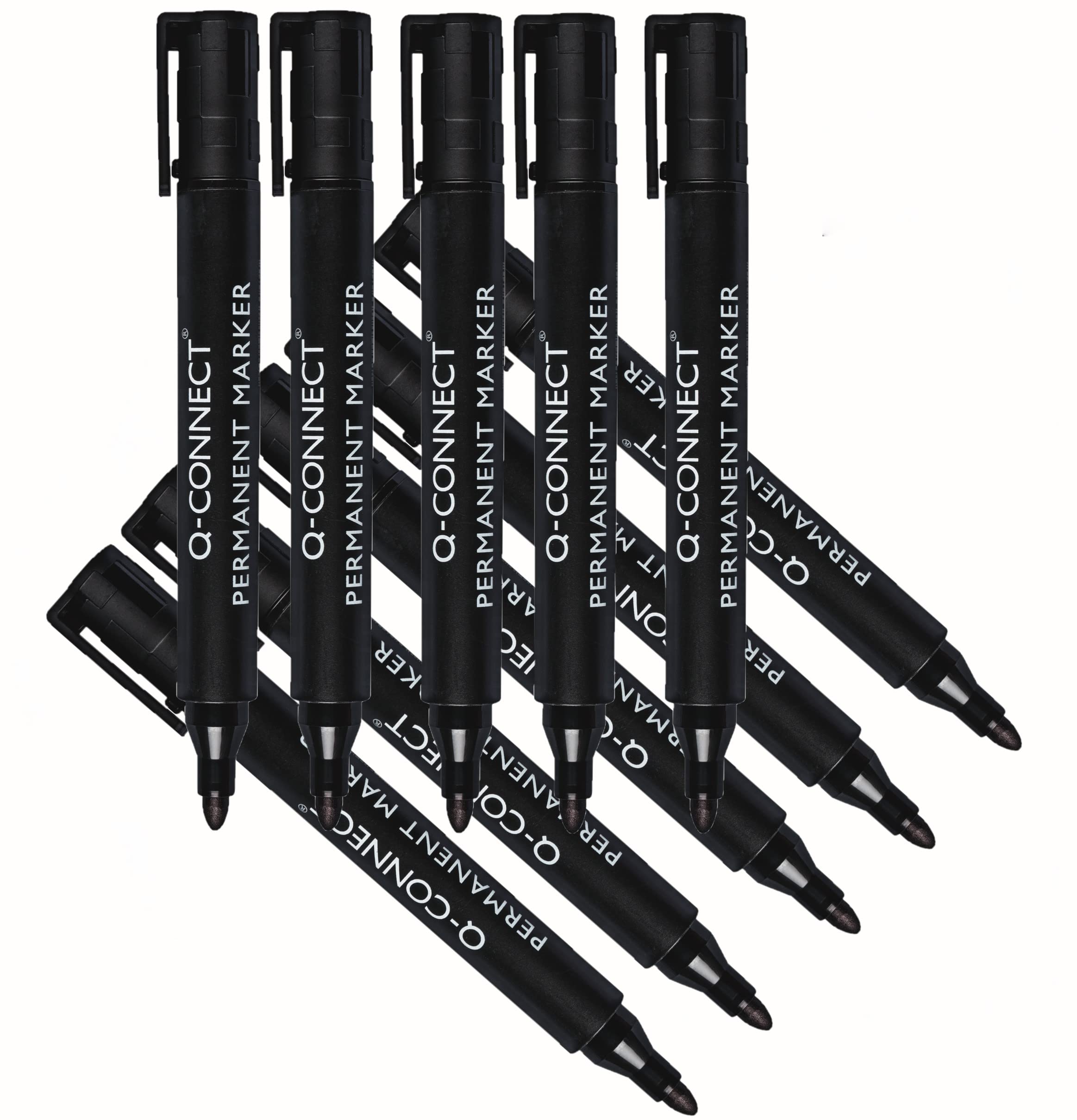 Rotulador q-connect marcador permanente negro punta redonda 3.0 mm